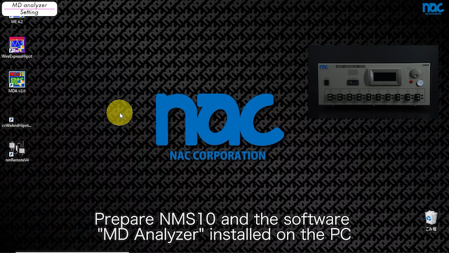 Connecting Moment Disconnection Tester / Analyzer NMS10 to the PC