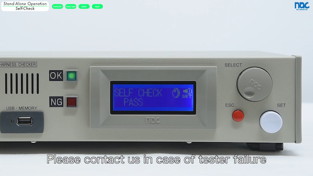Self-Check function for the Cable harness tester