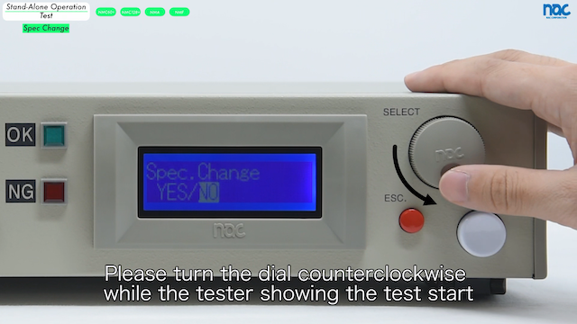 Spec Change in the video How to Operate Cable Harness Testers in Stand-Alone for NMC+, NMA, NMF