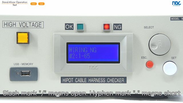 Hi-Pot Cable Harness Testers_NG short