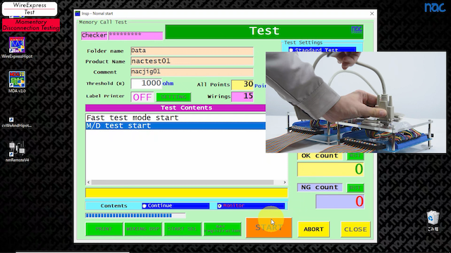 How to test moment disconnection of cable harness by WireExpress