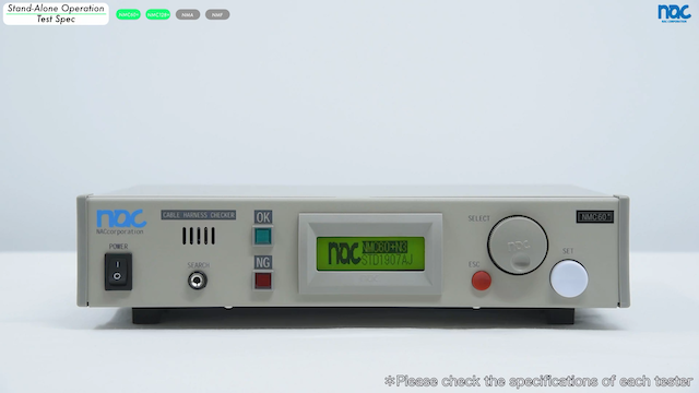 Setting the test spec for Cable Harness Tester NMC+