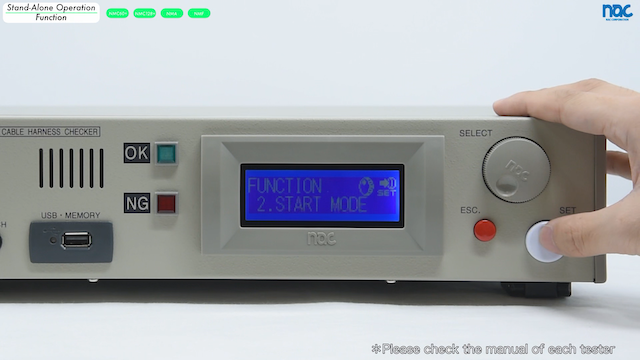 Function setting of Cable Harness Testers