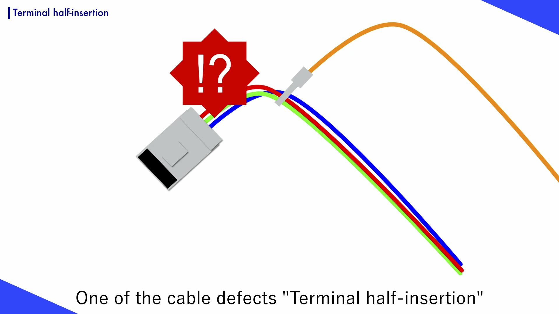 Half-insertion of connector terminal causes the terminal to pull out