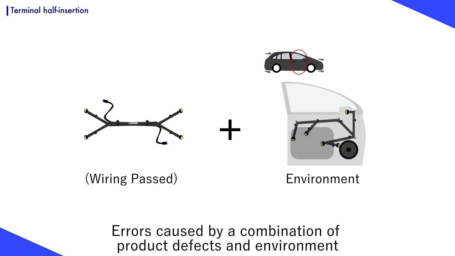 Momentary disconnection phenomenon is caused by a combination of vibration or shock and cable defects.